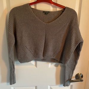 Grey Cropped Sweater